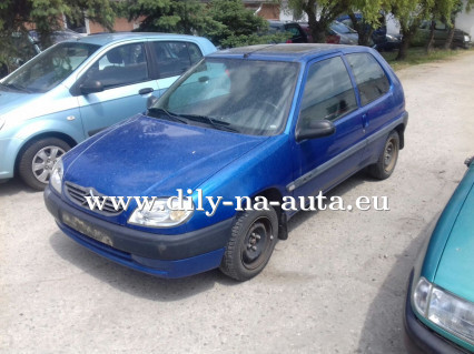 Citroen Saxo 1,1 modrá na náhradní díly ČB / dily-na-auta.eu