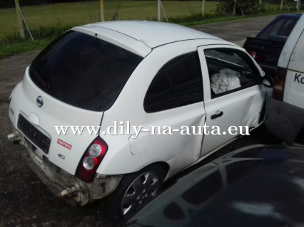 Nissan Micra bílá 2010 na náhradní díly České Budějovice / dily-na-auta.eu