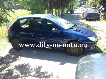 Peugeot 206 modrá tmavá na náhradní díly ČB / dily-na-auta.eu