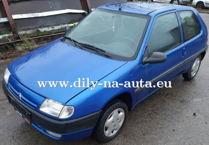 Citroen Saxo modrá na náhradní díly Brno / dily-na-auta.eu