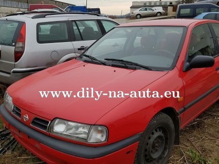 Nissan Primera 1,6 benzín 66kw 1995 červená na díly Brno / dily-na-auta.eu