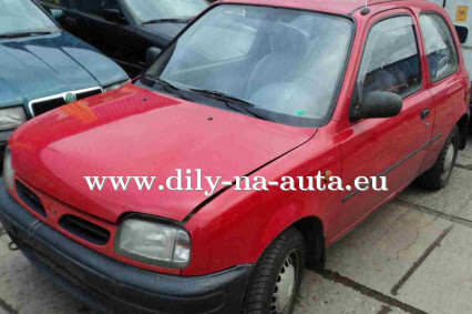 Nissan Micra červená na náhradní díly Praha / dily-na-auta.eu