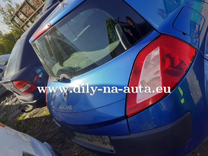 Renault Megane modrá na náhradní díly Pardubice / dily-na-auta.eu