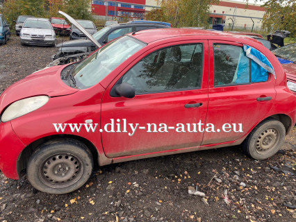 Nissan Micra červená na náhradní díly Pardubice / dily-na-auta.eu